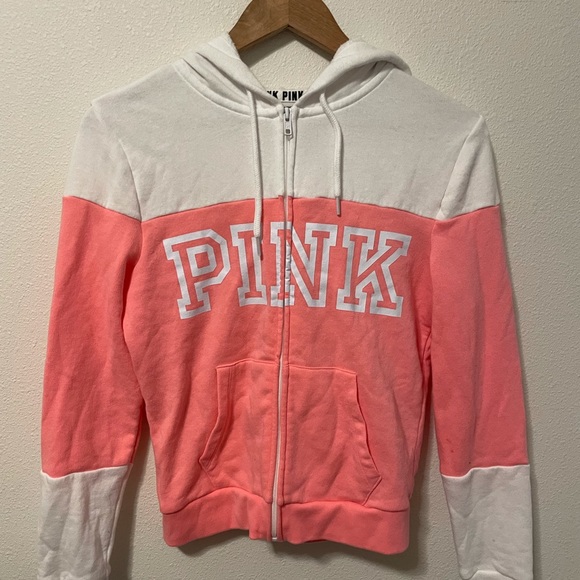 Victoria Secret PINK Women’s Hoodie Full Zip Size Extra Small - Picture 1 of 5